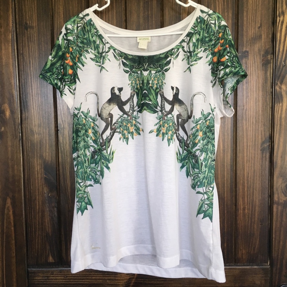 H&M White Short Sleeve Shirt